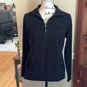 Tangerine Black Quarter-Zip Long Sleeve Sweatshirt